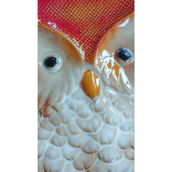 Owl Plate Ceramic-8" Bird Trinket Dish/Serving Dish-Pre-Owned - Picture 10 of 12